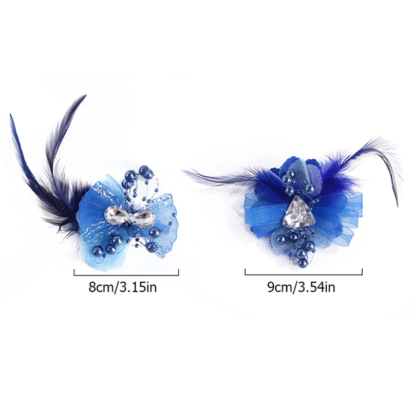 

Fashion Small Dogs Bowknot Princess Colorful Flowers Hairpin Pearl Universal Pet Grooming Accessories Headwears Pet Supplies
