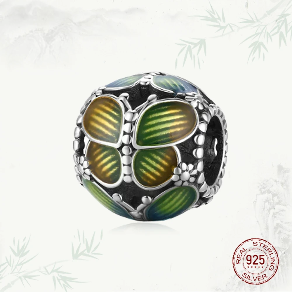 

Украшенные бабочками; Металла стерлингового серебра 925 в виде симпатичных животных шарма бусины Подходит для оригинальный браслет ювелирн...