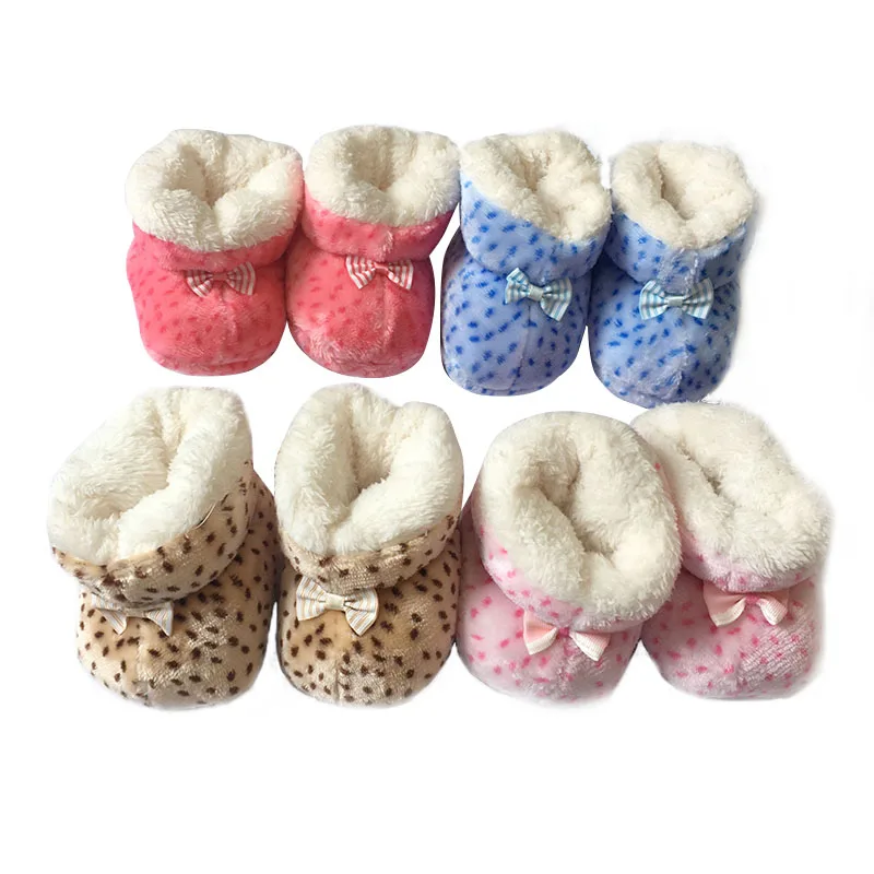 Детские плюшевые домашние тапочки для девочек и мальчиков милые носки-тапочки с