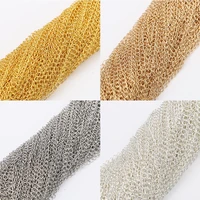 5 meterslot 3mm copper clad iron extended extension tail chain gold silver color diy necklace jewelry making findings