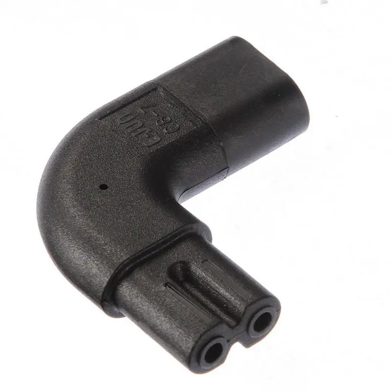 IEC320-C8 Штекерный C7 женский угол 90 градусов угловой адаптер питания 110-250 В |