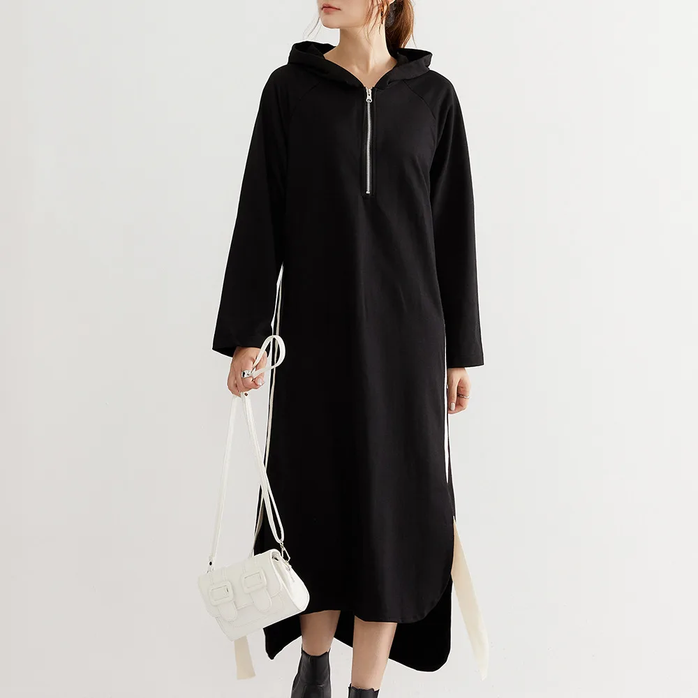 

Dress Woman Long Hoodie Female Pullover Clothes Autumn Winter Top Lady Coat Loose Oversize With Hood 2021 Korea Japan Style New