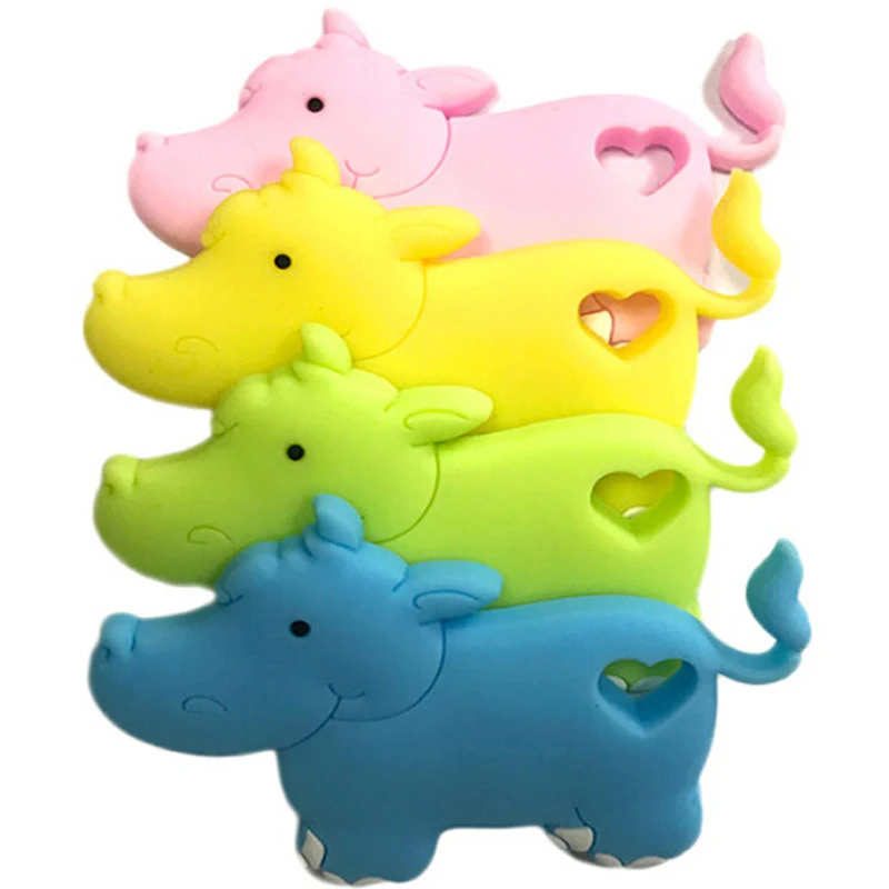 27 Colors Silicone Teethers Animal Koala Owl Elephant Baby Ring Teether Silicone Chew Charms Baby Teething Gift Toddler Toys