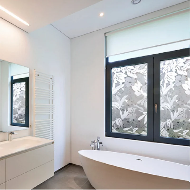 100 см Длина статического цепляться виниловый стикер на окно тропические растения