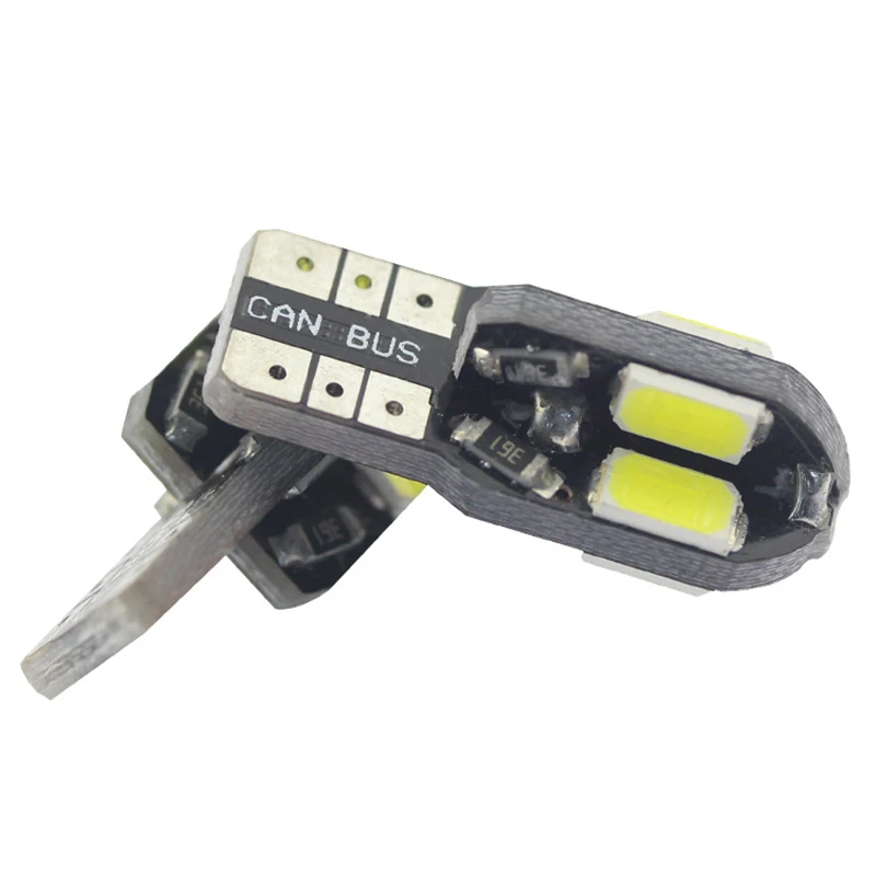 1 шт. автомобильная светодиодная лампа T10 Canbus 5730 8SMD12V с боковым клином белый свет