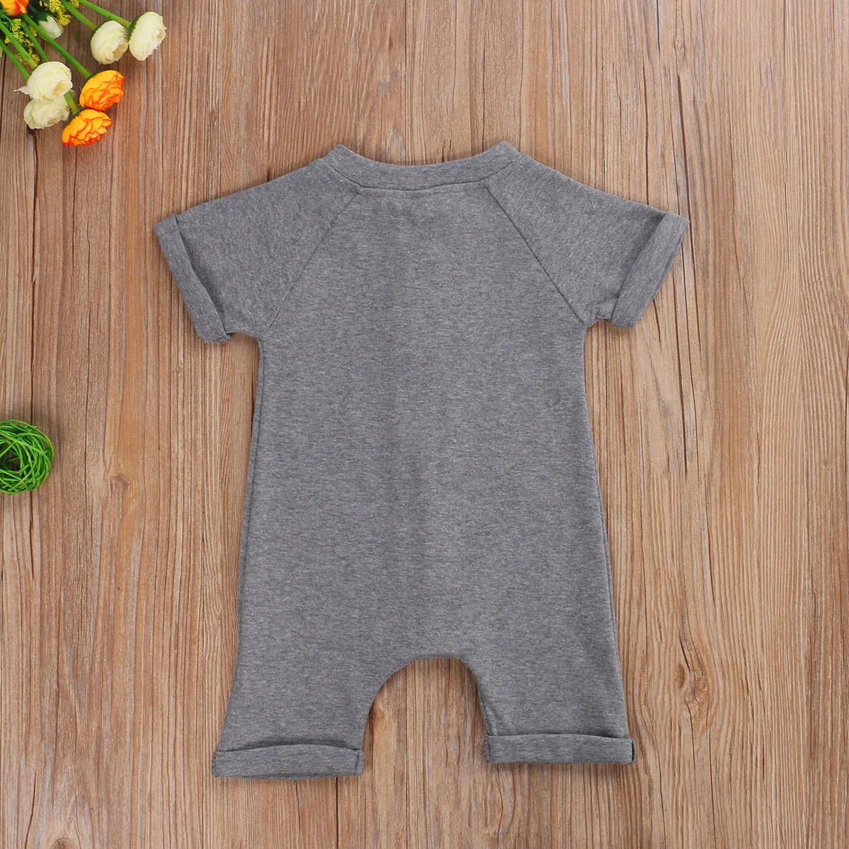 

0-24M Infant Newborn Baby Toddler Boys Summer Romper Clothing Casual Cotton Playsuit Solid Short Sleeve O-Neck Jumpsuit Outfit