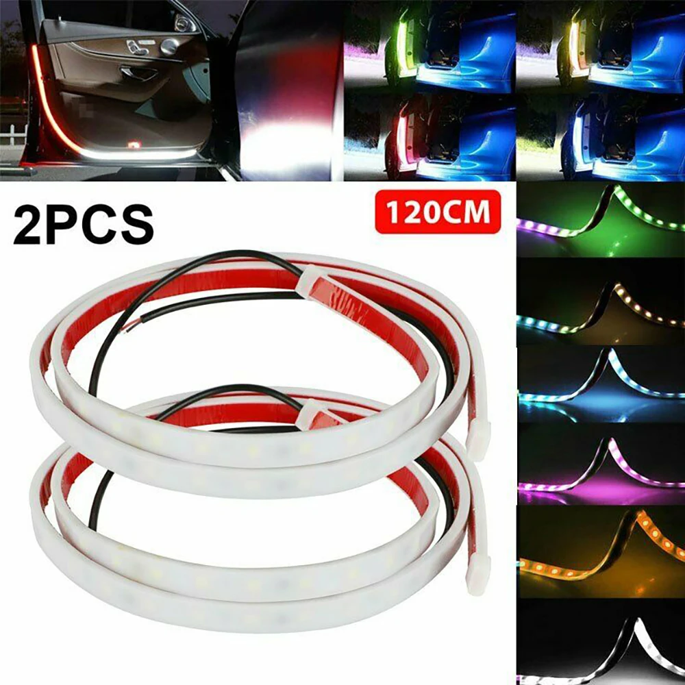 

2 шт. автомобиль открывания двери Предупреждение Светодиодные ленты сигнальный светильник RGB течет анти-столкновения Безопасность Добро по...