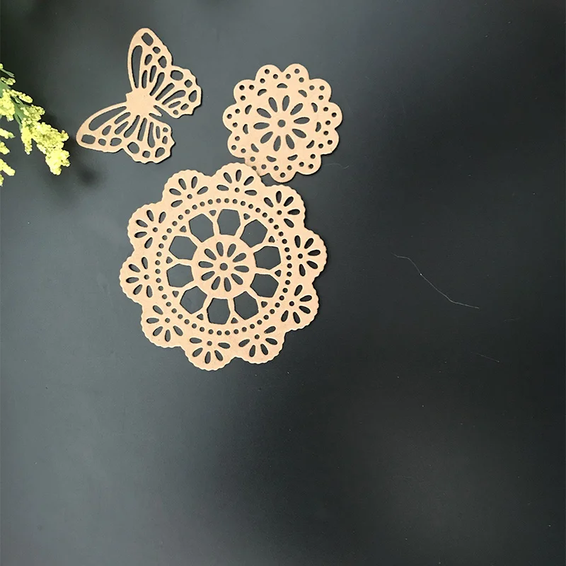 Doily бабочка штампы цветы металла резки Скрапбукинг для изготовление бумажных карточек штампов и штампов