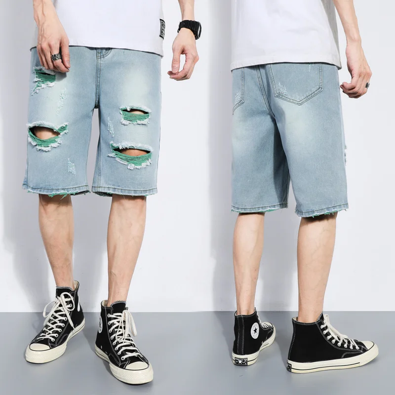 

Latest Fashion Streetwear Ripped Short Jeans Men