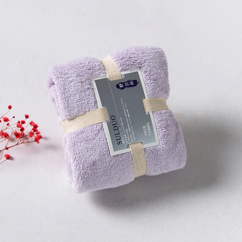 

Warp Knitted Polyester Coral Fleece Towel Super Absorbent Quick-Drying Hotel Towel Adults Cleaning Face