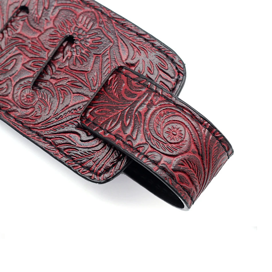 Из искусственной кожи рельефный ремень для электрогитары Акустическая гитара