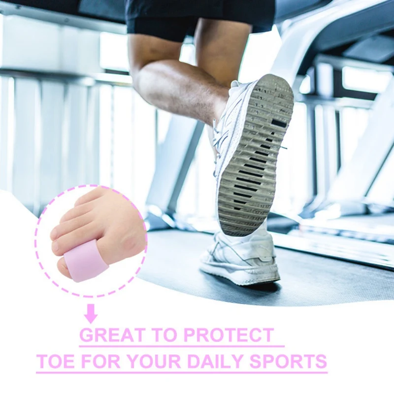 

Purple Silicone Toe Separator Sleeves Pain Relief Toes Orthotics Foot Care Massager Orthopedic Pad Foot Care Tool 1pair