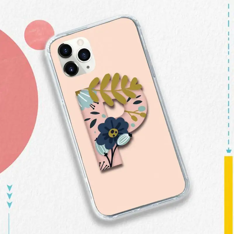 

Flower grass letters art Phone Case for iPhone 11 12 pro XS MAX 8 7 6 6S Plus X 5S SE 2020 XR
