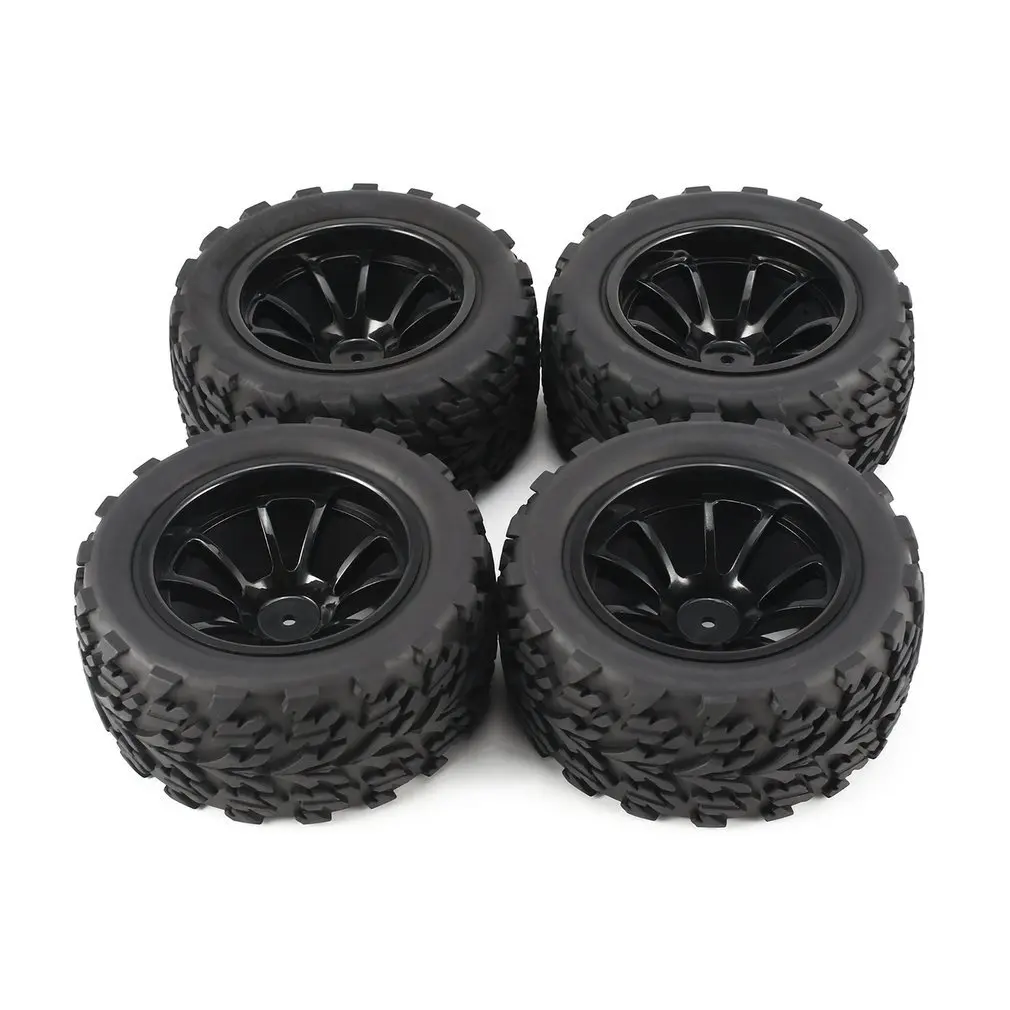 

4Pcs 120mm 10 Contour Public Word Fetal Flower Off-road Wheel Rim and Tires for 1/10 Monster Truck Racing RC Car Accessories