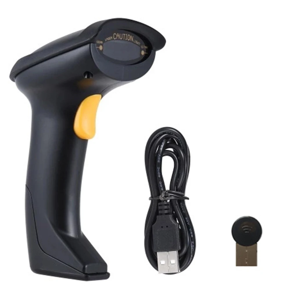 Портативный беспроводной и проводной 1D лазерный сканер штрихкодов считыватель
