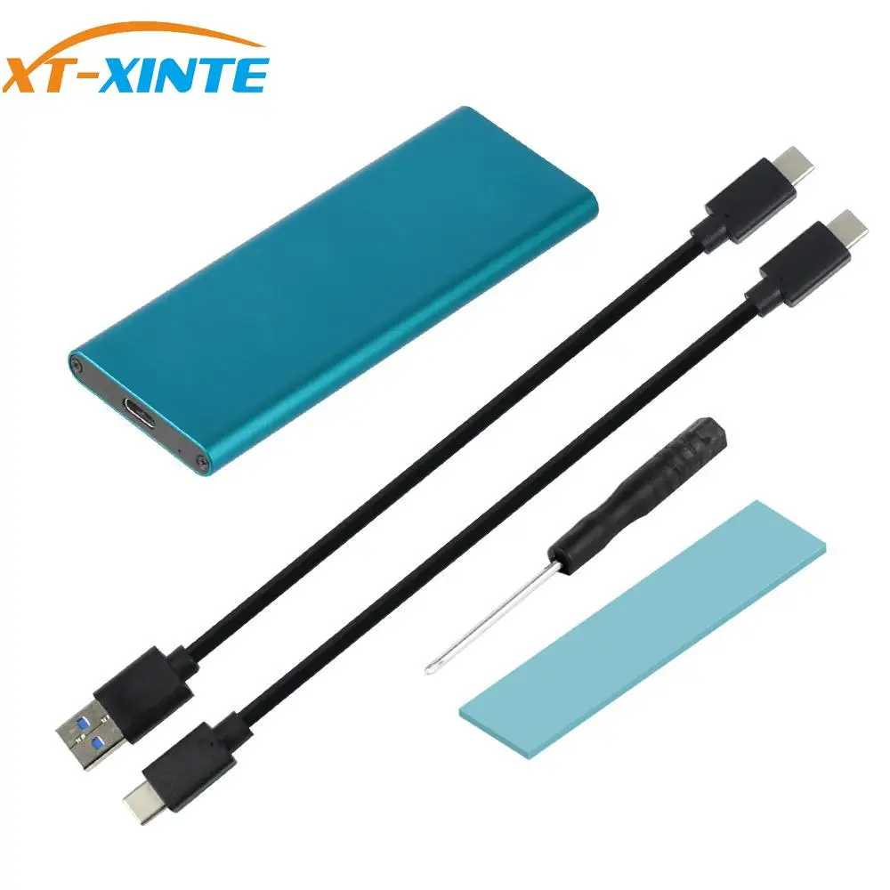 

Чехол для жесткого диска USB3.1 Type-C на M.2 NVMe PCIE SSD Box твердотельный накопитель 2 кабеля 10 Гбит/с M2 PCI-E M/M & B Key поддержка 4 ТБ 2280