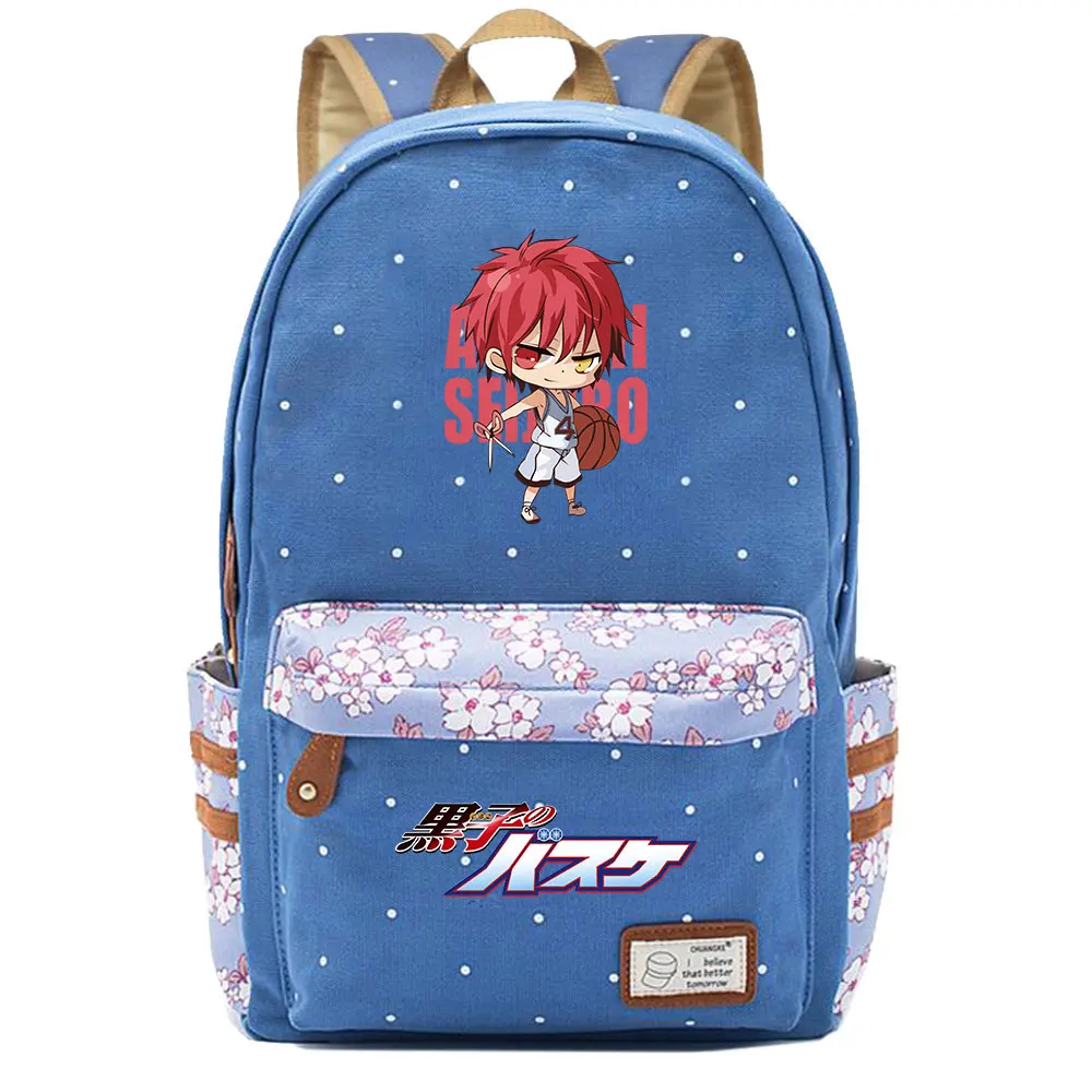 

New Anime Kuroko's Basketball Prints Boys Girl Kids Book Bags Women Flower Laptop Travel Backpack Canvas Men Bagpack Schoolbag