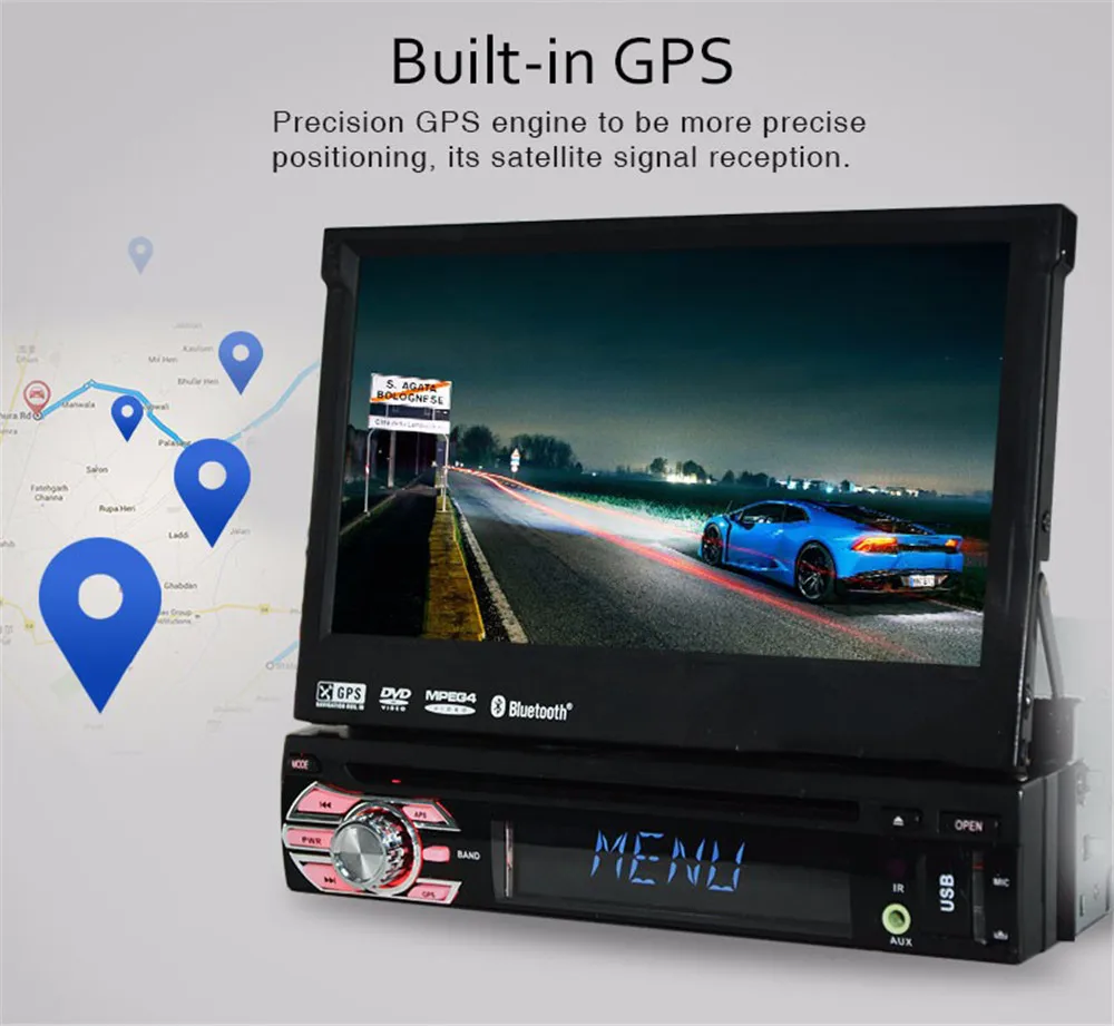 Универсальный автомобильный DVD-плеер 1din Android 9 1 Авторадио мультимедийный