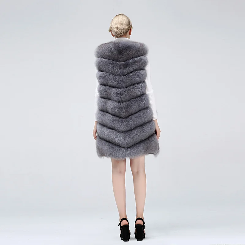 Natural Fox Fur Coat 100% Real Fox Fur Vest Jacket Women's Pretty Warm Coat. Natural Real Fur Coat Real Fur Coats