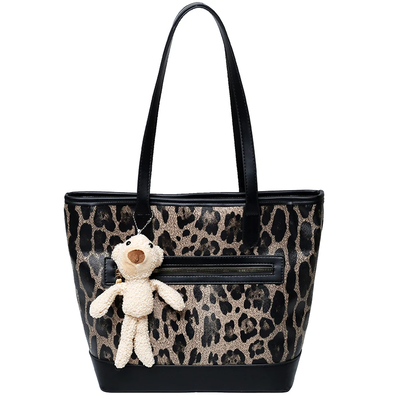 

Fashion Leopard Pattern Shoulder Bag for Women 2020 Hand Bag Personality Wild Pu Leather Designer Purses and Handbags Sac Femme