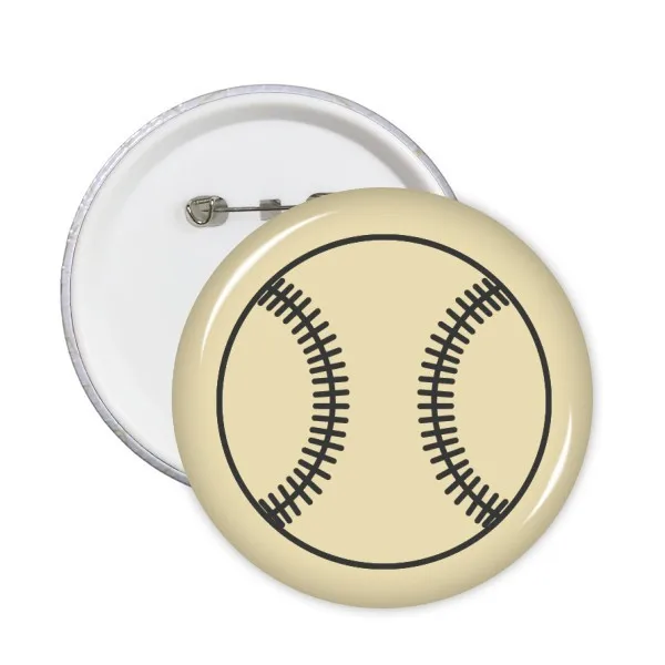 

Baseball Sport Line Drawing Pattern Round Pins Badge Button Clothing Decoration 5pcs Gift