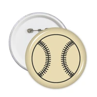 baseball sport line drawing pattern round pins badge button clothing decoration 5pcs gift