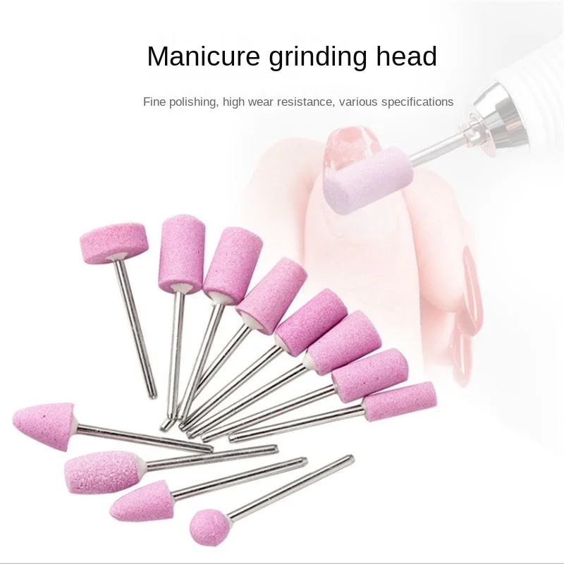 

12Pcs Ceramic Nail Drill Bits Electric Manicure Head Replacement Device For Manicure Pedicure Polishing Mill Cutter Nail Files