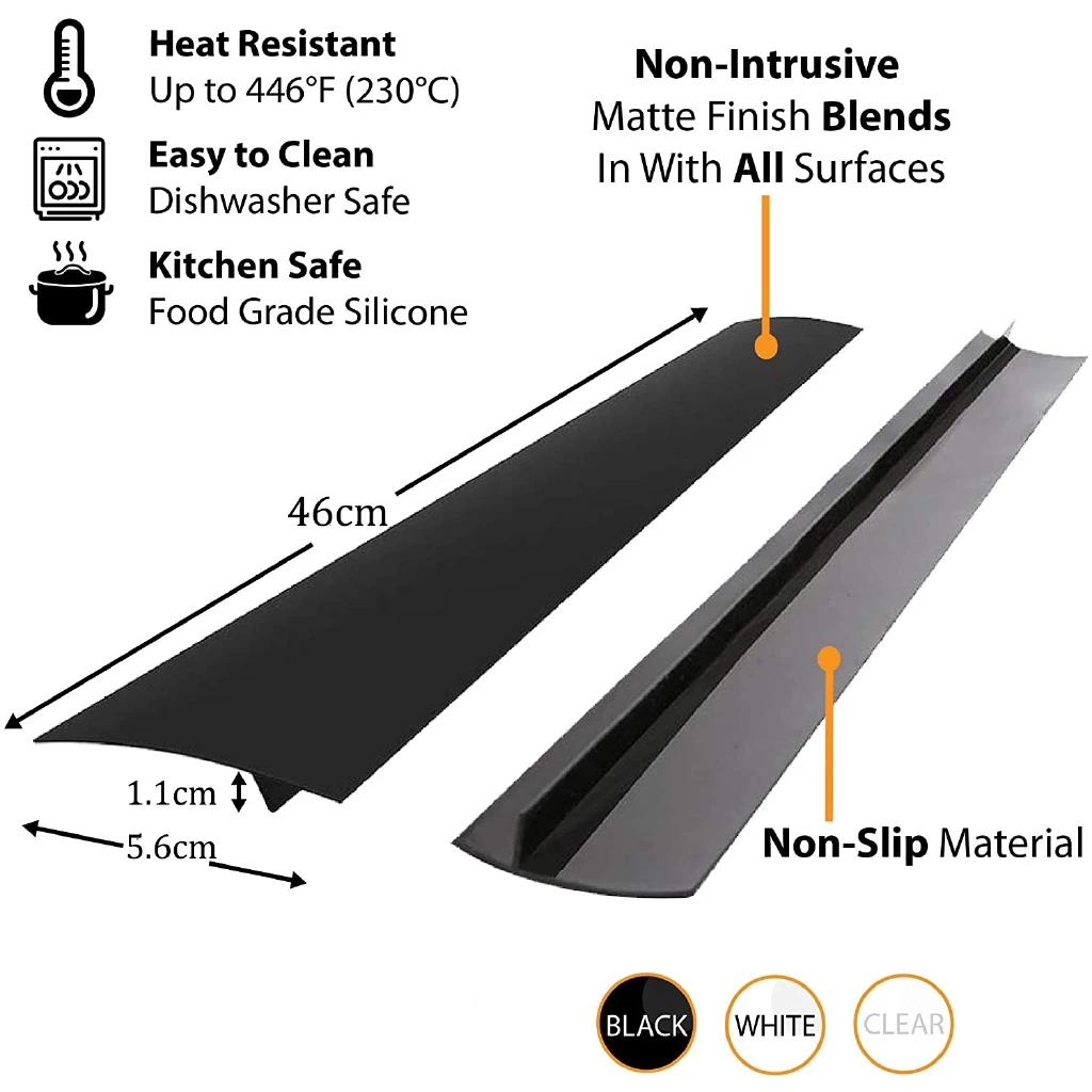

Kitchen Silicone Stove Counter Gap Cover Sealing Spills Gap Fillers Heat Resistant Mat Oil Dust Water Kitchen Supplies