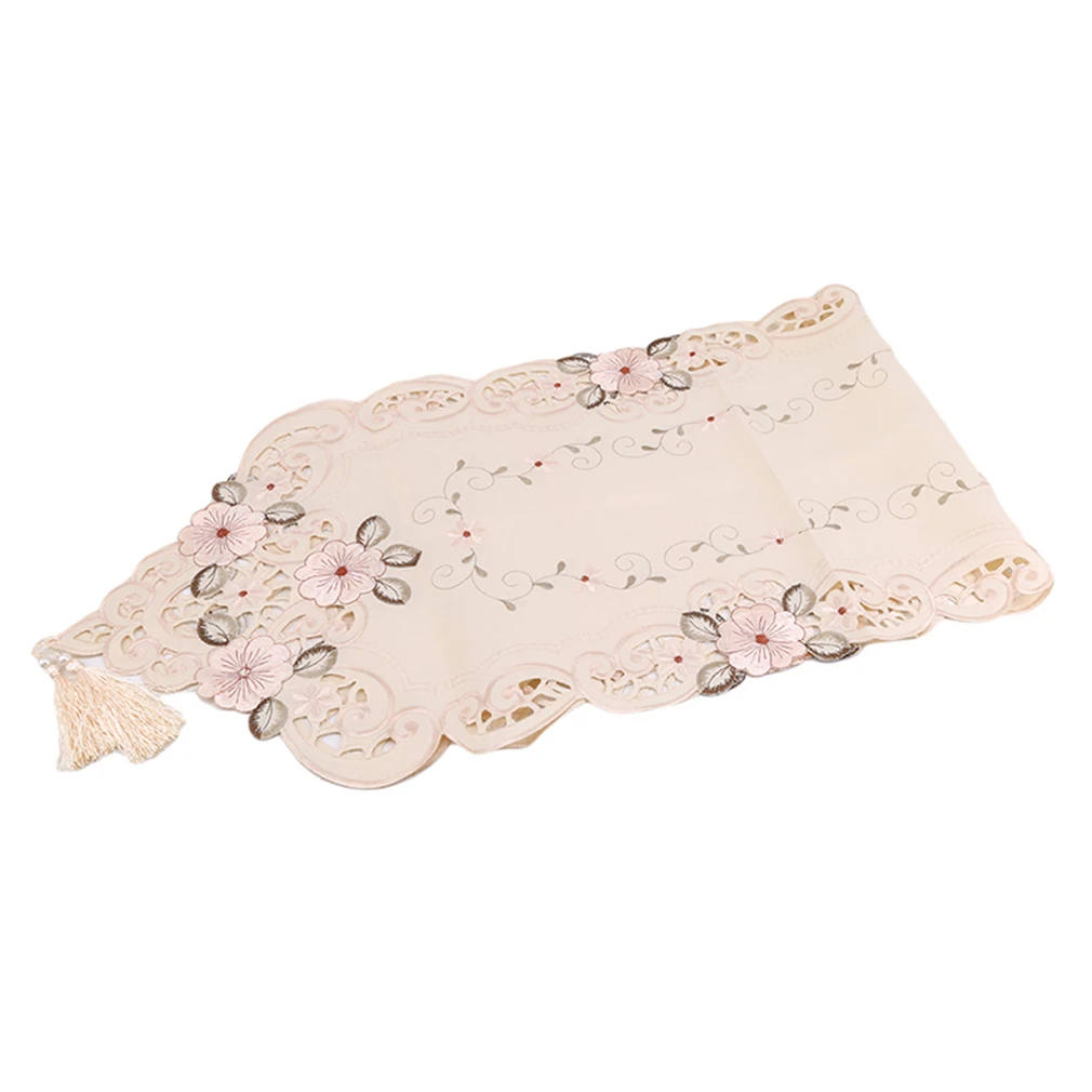 

European Rectangular Tablecloth Classical Embroidered Tablecloth High Quality Table Runner For Party Home Wedding Table Decor