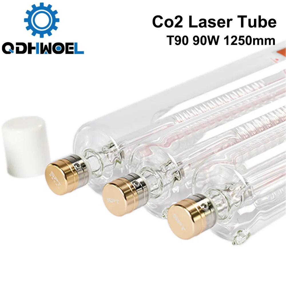 QDHWOEL T90 Co2 лазерная трубка мощность 90 вт длина 1250 мм диаметр. 80 для лазерной лампы