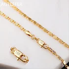 Новинка от AGTEFFER, ожерелье-цепочка из серебра 925 пробы с подвеской из золота 1618202224262830 дюйма 2 мм для женщин и мужчин, свадебная бижутерия, подарки
