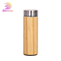 deouny bamboo stainless steel tumbler insulated thermo vacuum straight outdoor travel coffee keep cool cup 12oz350ml drinkware