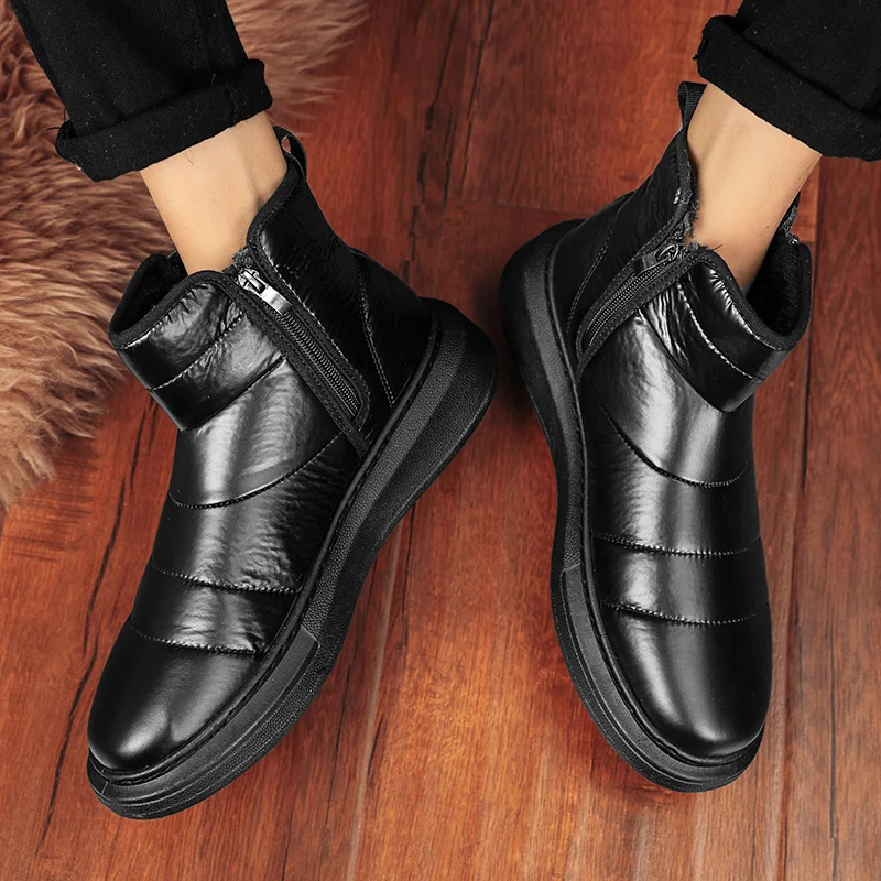

Men'S Shoes Personality Thickening Plus Snow Boots Casual Trend Couple Cotton Ankle Booties Winter Warm Botas Zapatillas 2022