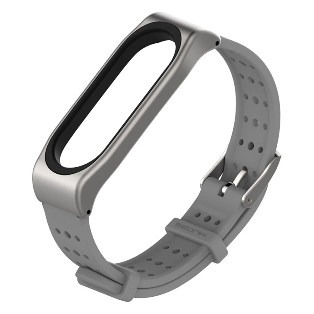 Mi jobs mi band 4 ремешок металлический браслет для Xiaomi mi 3 4 ремешок Безвинтовой нержавеющей стали mi Band 4 смарт-браслет NFC Global - Цвет: Type 2 Gray
