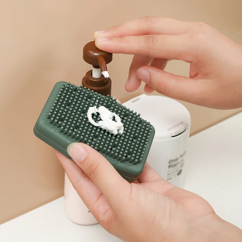 Быстрая пены коврик для ванной Мягкая силиконовая кисть натирания пузырь
