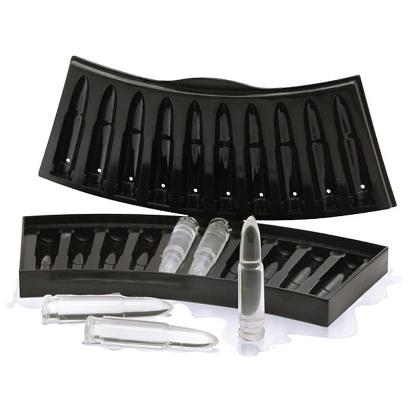 

10 Grids Silicone Ice Mold Bullet Shape Ice Tray DIY Ice Cream Maker Molds Drinking Bar Tool Kitchen Accessories