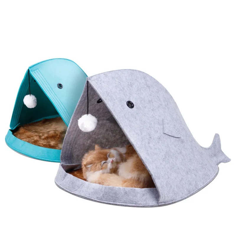 Съемный моющийся тент для домашних животных Акула форма мягкая в виде пещеры