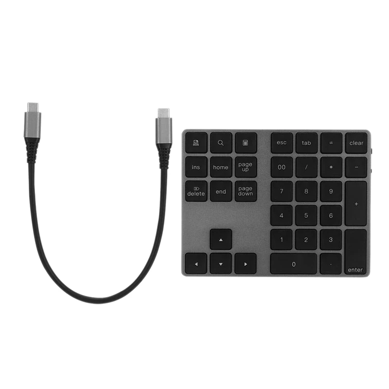Алюминиевый сплав Беспроводные Bluetooth цифровые клавиши клавиатуры с USB 3 0