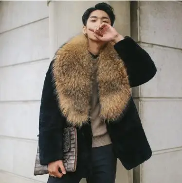 Новинка мужские куртки большого размера S/6Xl из искусственного меха норки съемный