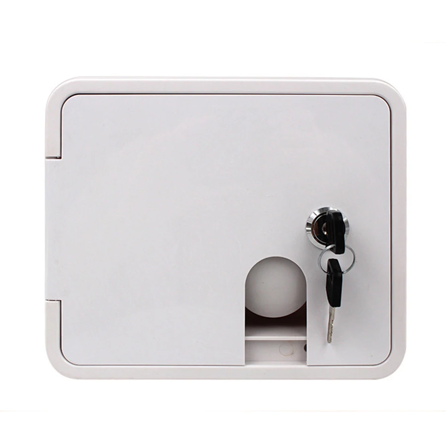 RV Gravity City Water Inlet Integrated Fill Dish Hatch Lock White For Trailer Car