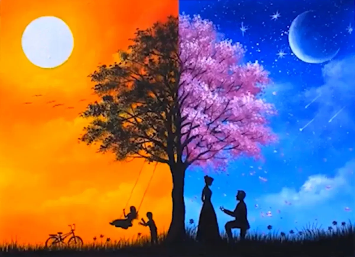 

Jmine Div 5D художественный Пейзаж Любовь Дерево полная Алмазная краска наборы для вышивки крестиком искусство Высокое качество растение 3D крас...