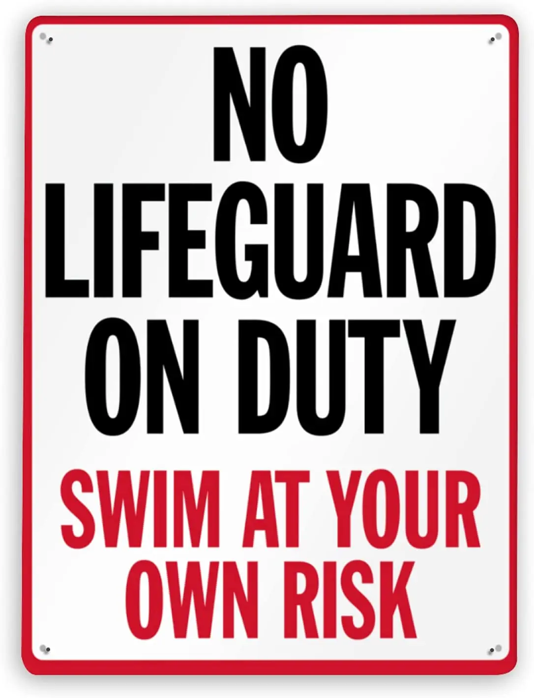 

8520 Предупреждение ительный знак, подпись Южной Каролины, «No Lifeguard On Duty», плавать под вашим собственным риском, дорожный знак дорожного бизне...