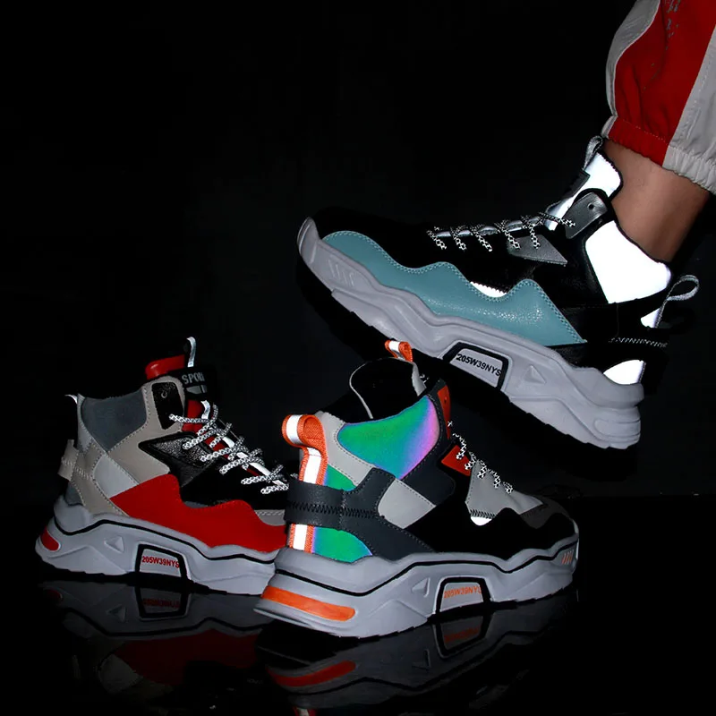 

Men Fashion Platform Shoes Trendy Designer Casual Chunky High Top Sneakers Mens Breathable Trainers Zapatillas Deportivas Hombre