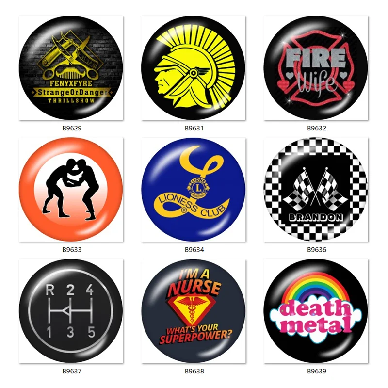 Спортивная Кнопка пожарная жена медсестра автомобиль 18 мм Ювелирные изделия DIY