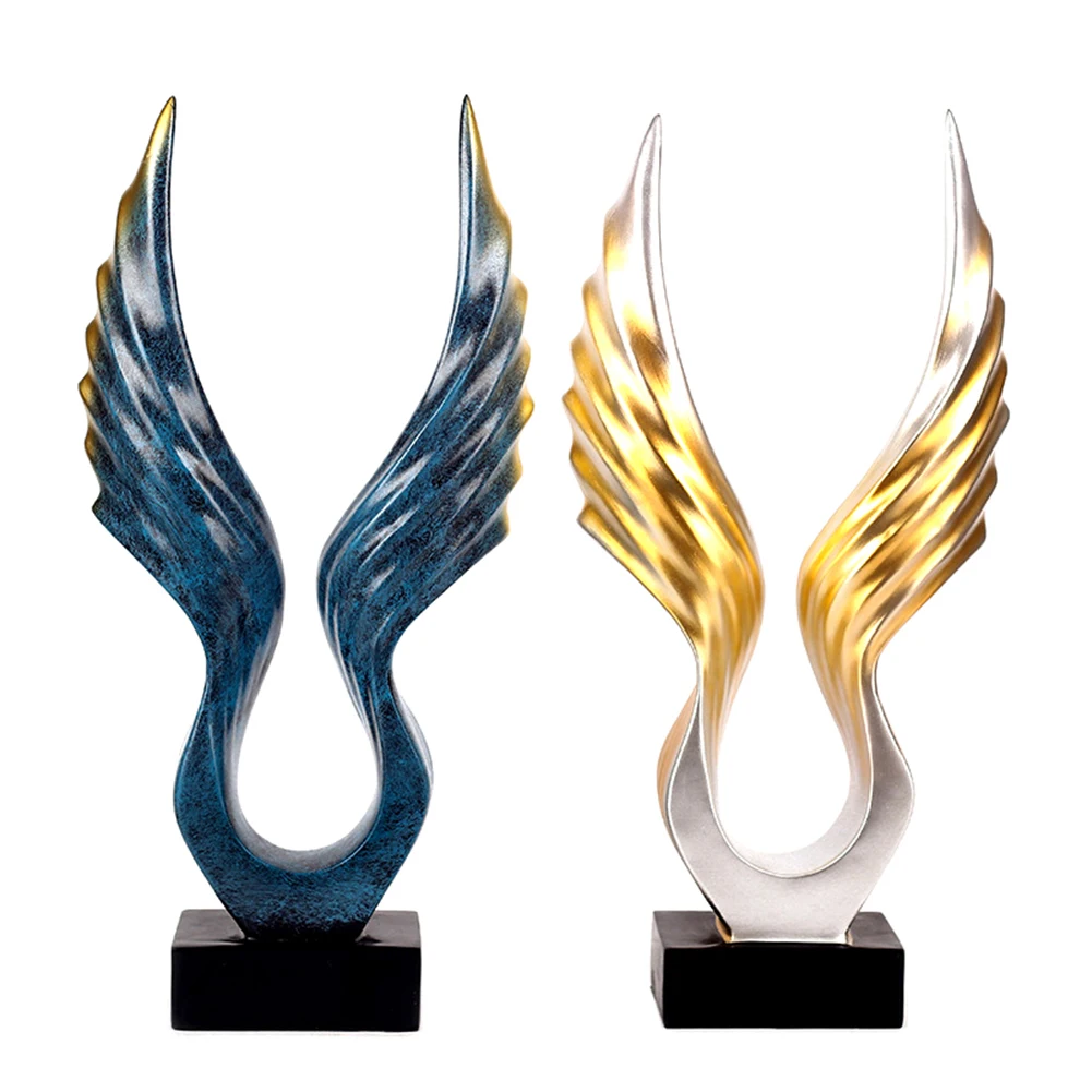Имитация абстрактные с раскрытыми крыльями фигурка птицы скульптура