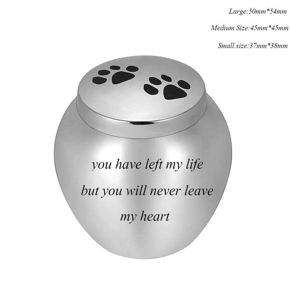 IJU046 мочалка из нержавеющей стали для собак кошек памятных пепел ювелирные урны с