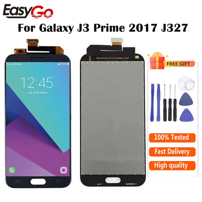 ЖК дисплей для SAMSUNG GALAXY J327 J3 Prime 2017 Emerge 2nd j327W J327V J327T J327P с сенсорным экраном в