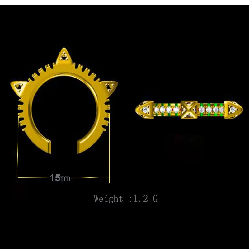 Moonnory 925 пробы серебряные одиночные запонки Karla в серьгах Запонки серебро/24K