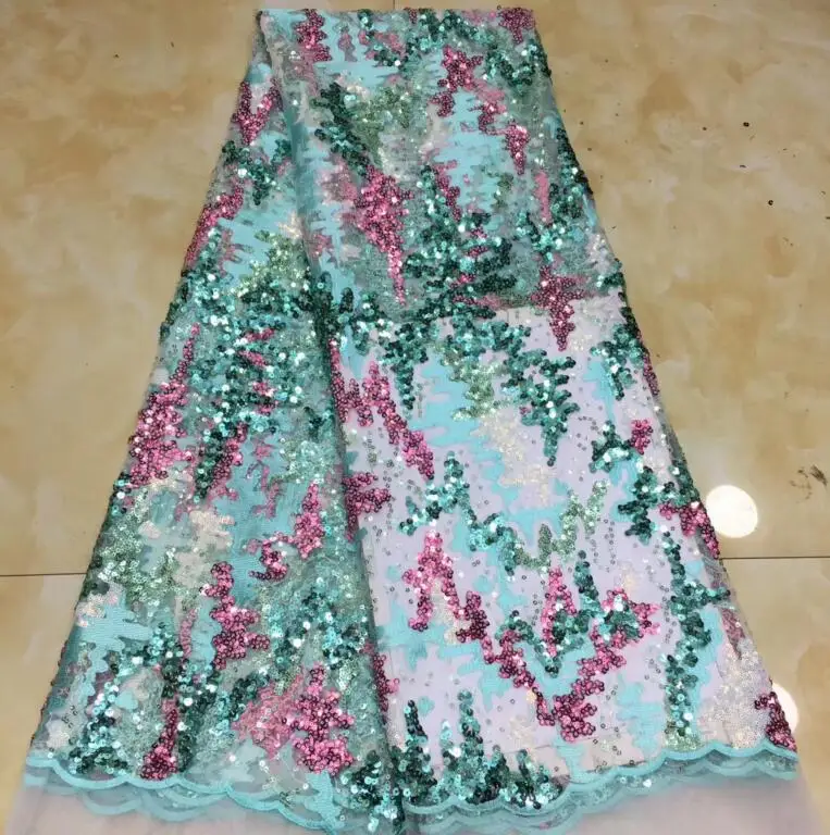 Красивая яркая нигерийская ткань для вечернего платья Новая африканская вышитая