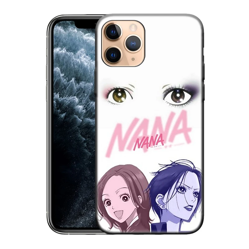 Nana Anime Case for Apple iPhone 11 13 Pro X XS Max XR X 7 8 6 6S Plus 5 5S SE 12 Mini Black Soft Phone Cover Silicone Tampa